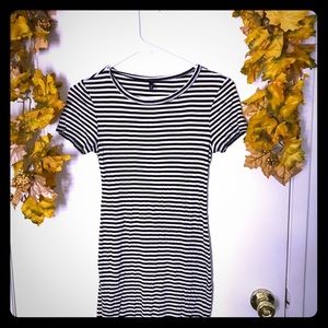 Black and White Striped Dress